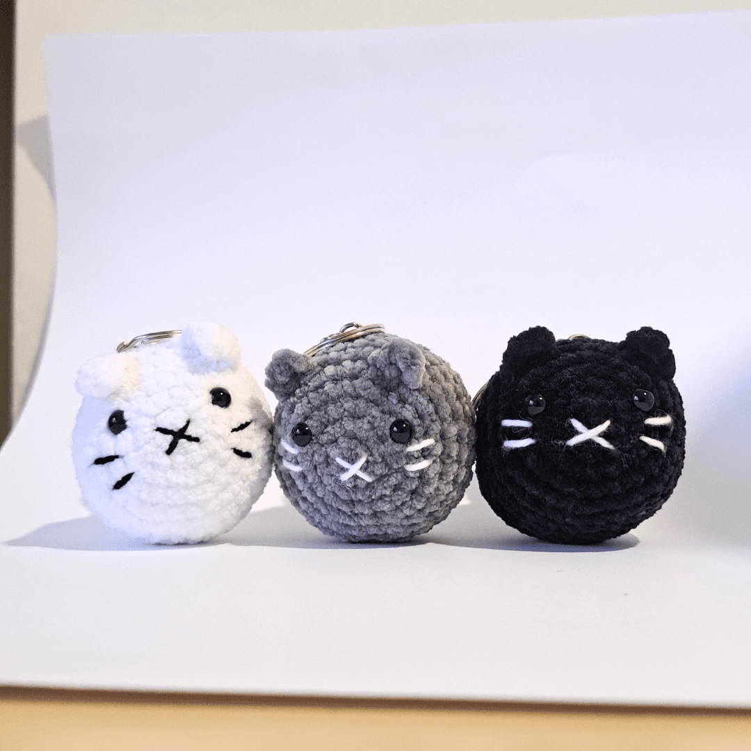 Porta-Chaves Gato em Crochet