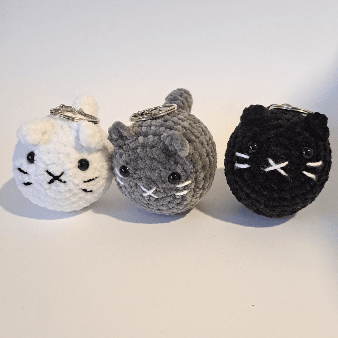Porta-Chaves Gato em Crochet