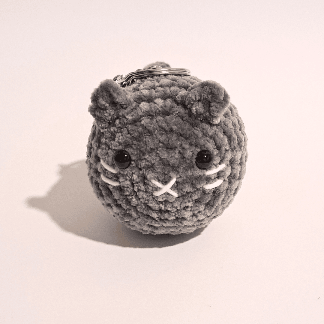 Porta-Chaves Gato em Crochet