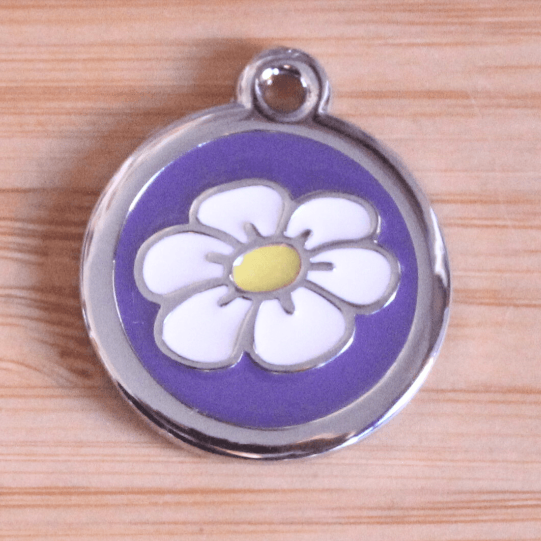 Medalha de Identificação em Aço - Flor