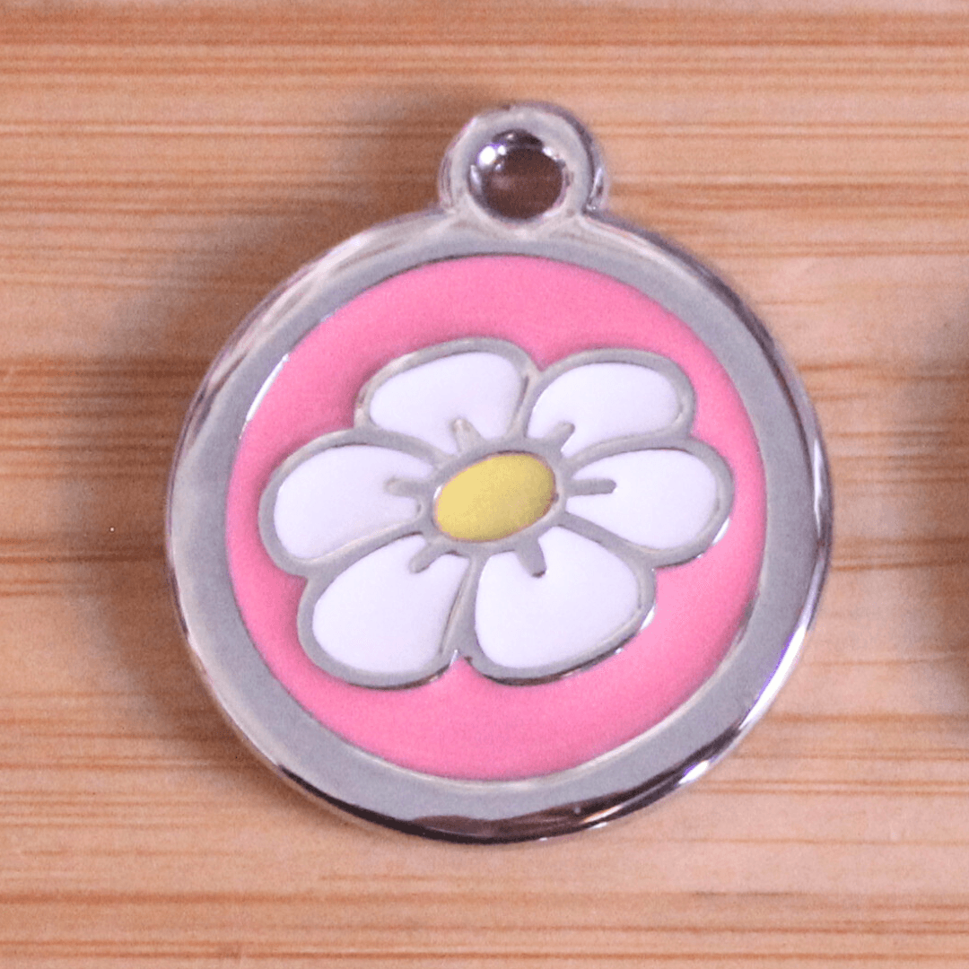 Medalha de Identificação em Aço - Flor