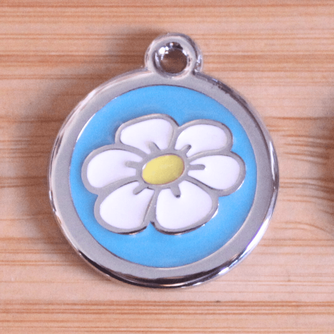 Medalha de Identificação em Aço - Flor