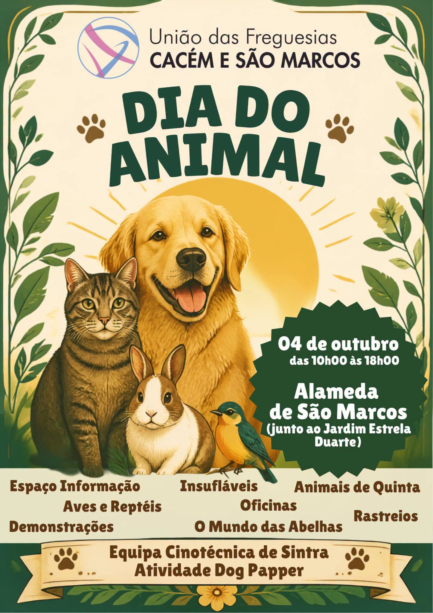 Dia Mundial do Animal - União de Freguesias de Cacém e São Marcos